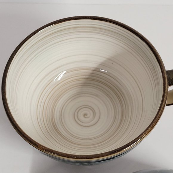 Vintage Hand Crafted Tea Cup Latte Coffee Stoneware Set of 3 Made in Japan - Picture 2 of 5